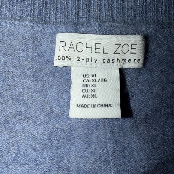 RACHEL ZOE Soft Knit 100% 2 Ply Cashmere Pullover Sweater Top Size XL - Picture 2 of 7
